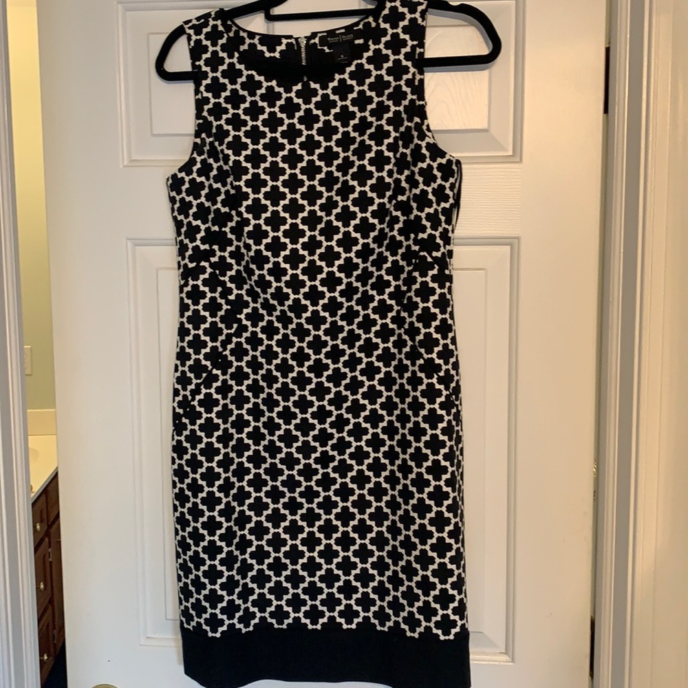 White House Black Market Black and White Dress